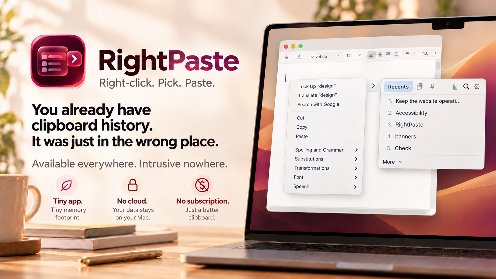 RightPaste campaign: You already have clipboard history. It was just in the wrong place.